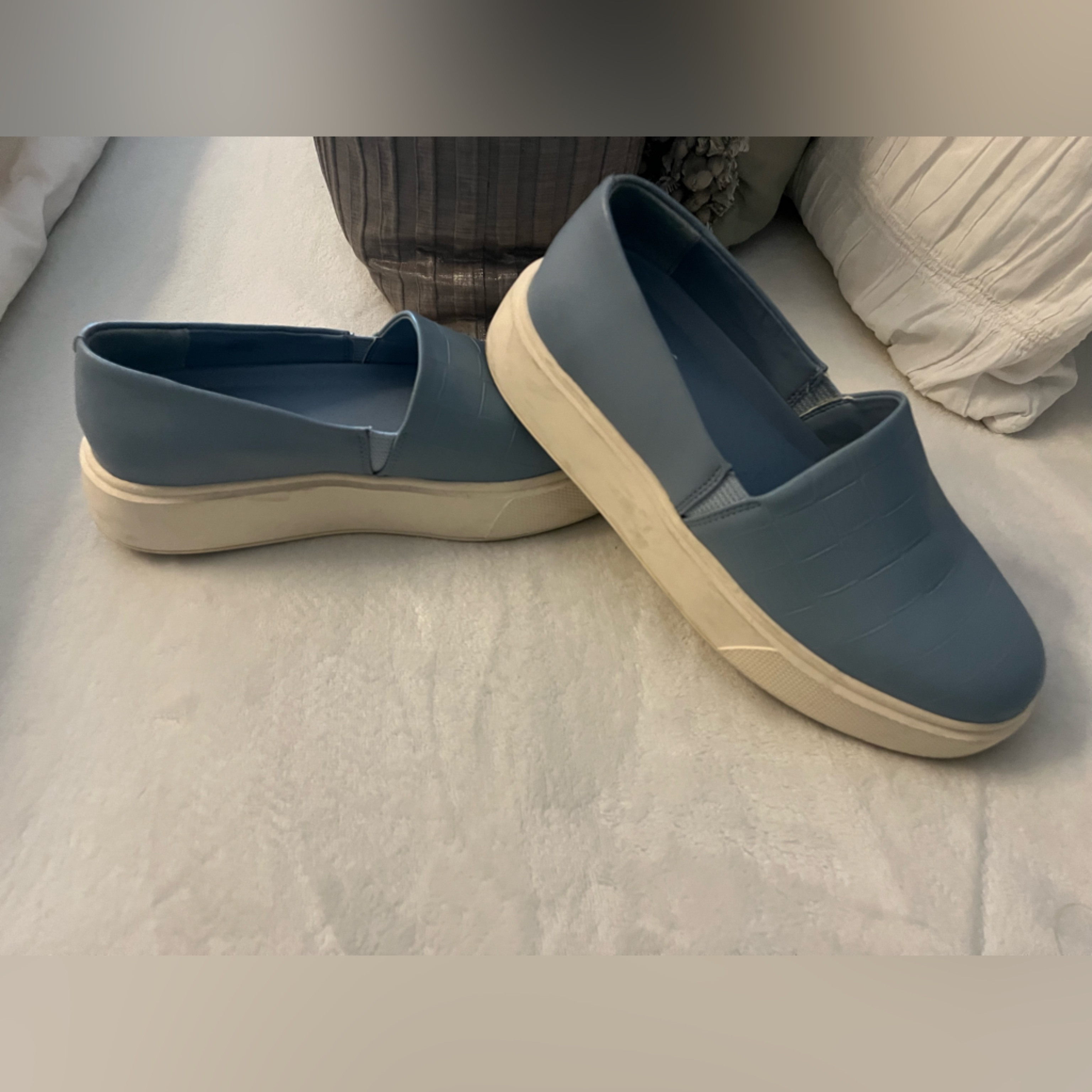 Vince Camuto Sky Blue Slip-On Shoe. Wore 1x.